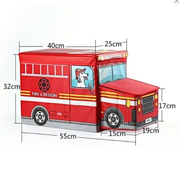 Portable Foldable Storage Box, Organizer, Stool, Car Model, Bus Shape School Bus - Picture 7 of 16